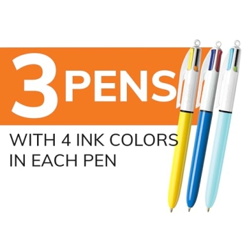 BIC 4-Color Pens - Perfect for Creative Writing & Organization