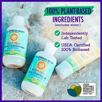 California Baby Swimmer's Defense | Moisturizing After Swim Shampoo For Kids | 100% Plant-Based | Allergy Friendly | 251 mL / 8.5 fl. oz.