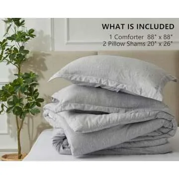 CozyLux Queen Comforter Set Soft All-Season Luxury Bedding