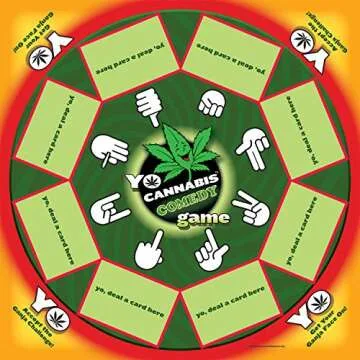 YO CANNABIS Comedy Weed Game for Adults | Fun Game Night and Great Gift Idea | Funny Marijuana Games | Includes Board, 24 Scenario Cards, 120 Answer Cards, Rules and Glossary