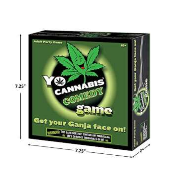 YO CANNABIS Comedy Weed Game for Adults | Fun Game Night and Great Gift Idea | Funny Marijuana Games | Includes Board, 24 Scenario Cards, 120 Answer Cards, Rules and Glossary
