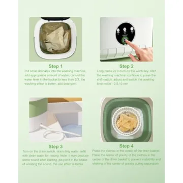 Compact 16L Portable Washing Machine for Small Delicates