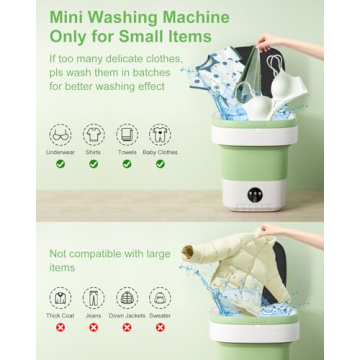 Compact 16L Portable Washing Machine for Small Delicates