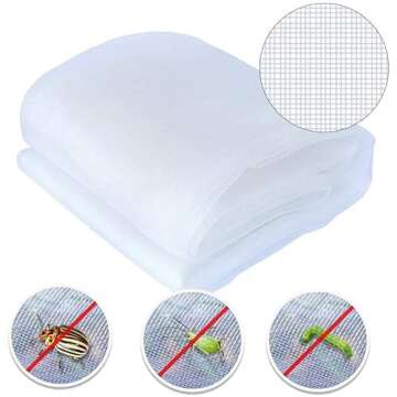 Agfabric Garden Netting 16'x20' Insect Pest Barrier Bird Netting for Garden Protection,Row Cover Mes...