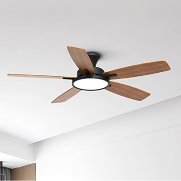 TALOYA 52 inch Ceiling Fans with Lights,Remote Control Multifunctional Quiet Fan with Three Color Te...