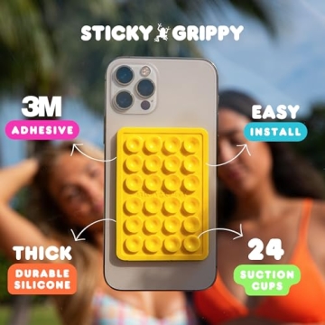 StickyGrippy Suction Phone Case Mount for Hands-Free Use