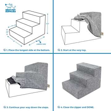 Best Pet Supplies Foamy Steps Cover for Pet Comfort and Style