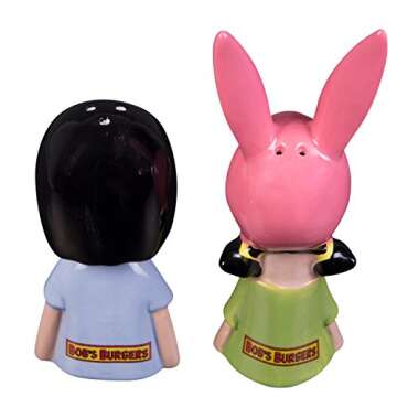 Bob's Burgers Tina and Louise Salt and Pepper Shaker Set - Ceramic - Great Gift for Bobs Burgers Fans