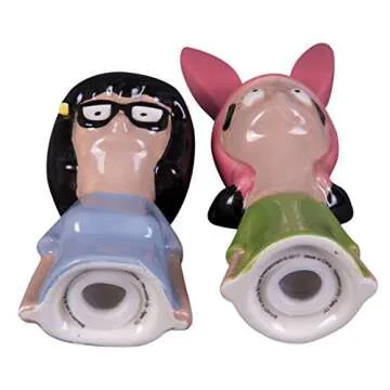 Bob's Burgers Tina and Louise Salt and Pepper Shaker Set - Ceramic - Great Gift for Bobs Burgers Fans