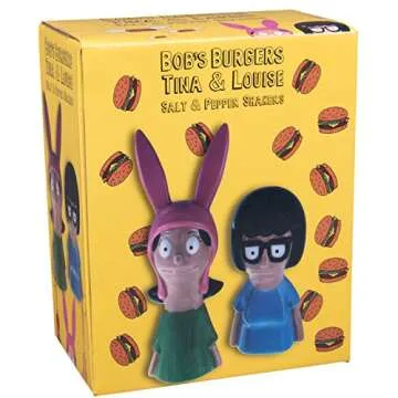 Bob's Burgers Tina and Louise Salt and Pepper Shaker Set - Ceramic - Great Gift for Bobs Burgers Fans
