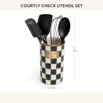 MACKENZIE-CHILDS Enamel Utensil Set with Cute Holder