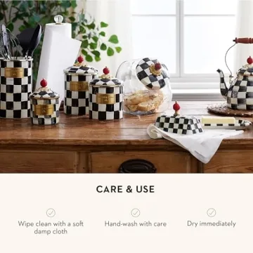 MACKENZIE-CHILDS Enamel Utensil Set with Cute Holder