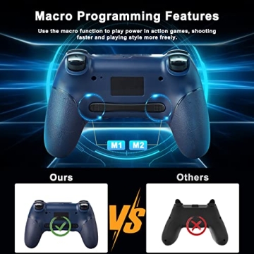 Jusubb PS4 Controller Replacement Programmable 6-axis Gyro