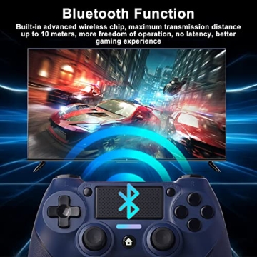Jusubb PS4 Controller Replacement Programmable 6-axis Gyro
