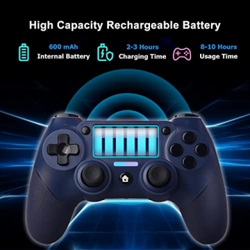 Jusubb PS4 Controller Replacement Programmable 6-axis Gyro