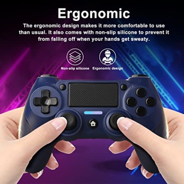 Jusubb PS4 Controller Replacement Programmable 6-axis Gyro