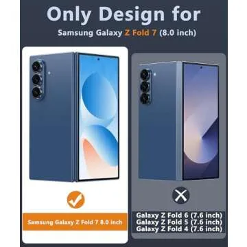 FNTCASE for Samsung Galaxy Z-Fold-7 Case: Magnetic Clear Military Grade Drop Protection Anti Yellowi...