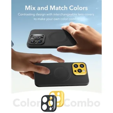 ESR for iPhone16 Pro Case with MagSafe, Supports Magnetic Charging, Smooth & Slim Silicone Case, Shockproof,for iPhone 16 Pro 6.3 inch Black