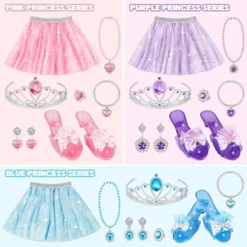 Princess Dress Up Toys Set for Girls Age 3-6