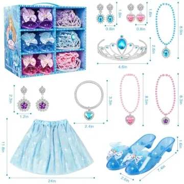Princess Dress Up Toys Set for Girls Age 3-6