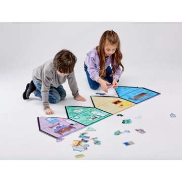 My Little House Interactive 1.25 Ft Tall Felt Playhouse and Board for Early Language and Vocabulary ...