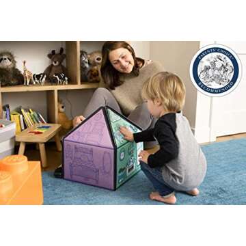 My Little House Interactive 1.25 Ft Tall Felt Playhouse and Board for Early Language and Vocabulary Development with 36 Matching Pieces