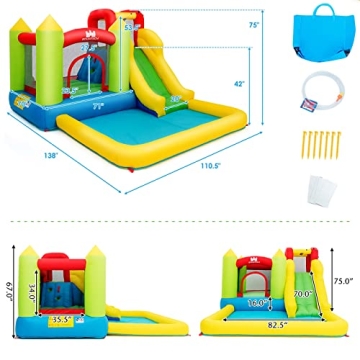 Fun COSTZON Kids Water Slide Bounce House for All