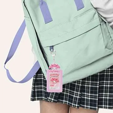 KAWAIIANS Kawaii Keychain ID Card Holder, Cute Japanese Anime Lanyard Badge Reel Stationery for Back to School (MMe)