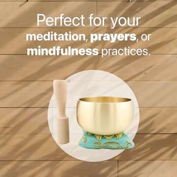 4-Inch Tibetan Singing Bowl Set for Soothing Meditation and Healing