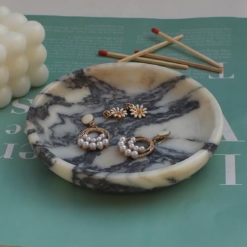 Luxury Marble Jewelry Dish Tray – Elegant & Functional