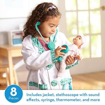 Melissa & Doug Doctor Role Play Costume Dress-Up Set (7 pcs) Frustration-Free Packaging