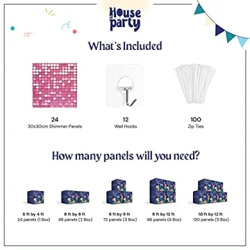 HOUSE OF PARTY Pink Shimmer Backdrop for Events