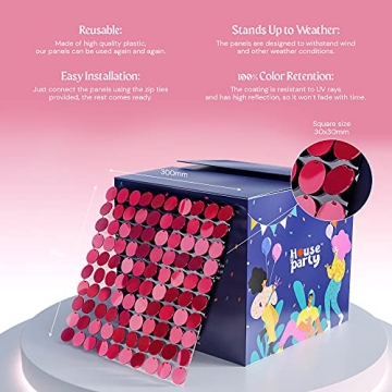 HOUSE OF PARTY Pink Shimmer Backdrop for Events