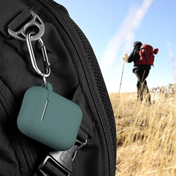 R-fun Soft Silicone AirPods Case Cover with Keychain