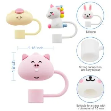 Cute Straw Cover Caps for Stanley Cups - Reusable & Stylish