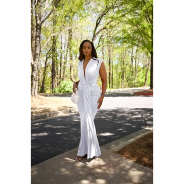 Elegant Memoriesea Deep V Neck Bodycon Dress for Women