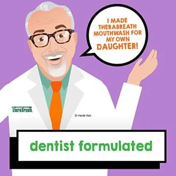 TheraBreath Kids Mouthwash with Fluoride, Organic Grapes Galore, Anticavity, Dentist Formulated, 16 Fl Oz