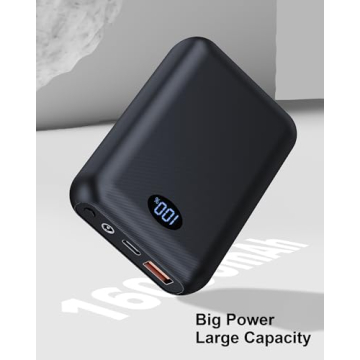 Heated Vest Battery Pack 16000mAh 7.4V, Battery Pack for Heated Vest for ORORO for Venustas, Rechargeable Power Bank for Heated Vest, Heated Jacket，Heated Pants,with DC/USB/Type-C Output LED Display