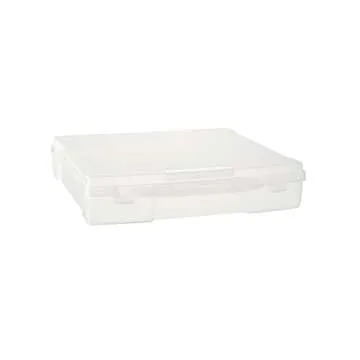12” x 12” Plastic Scrapbook Storage Case by Simply Tidy- Portable Case for Documents, Papers, Sewing, Crafts - 1 Pack