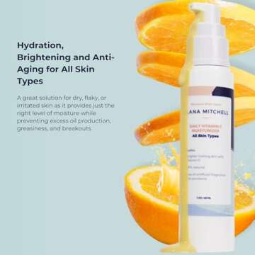 Alana Mitchell Daily Vitamin C Serum for Face – Hydrating Face Moisturizer for Women & Men – Ant...