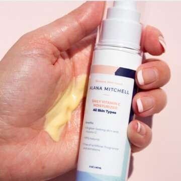 Alana Mitchell Daily Vitamin C Serum for Face – Hydrating Face Moisturizer for Women & Men – Anti Aging Face Serum w/Natural Ingredients – Facial Skin Care Products for All Skin Types (2 oz)