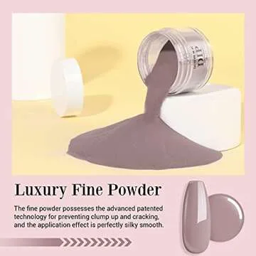 AZUREBEAUTY Dip Powder - Nude Brown Dipping Powder for DIY Nails at Home