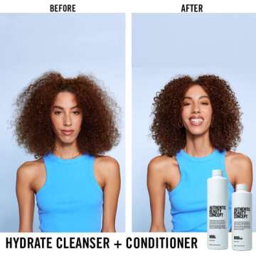 Authentic Beauty Concept Hydrate Conditioner | Hydrating Conditioner For Normal To Dry or Curly Hair | Moisturizes & Revitalizes Dry Hair | Vegan & Cruelty-free | Silicone-free | 8.4 fl. oz.