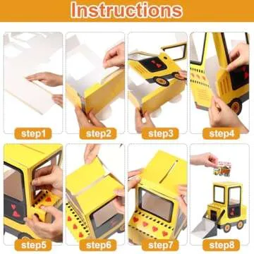 Valentine's Day Card Box Set: DIY Excavator Fun for Kids