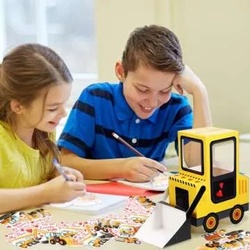 Valentine's Day Card Box Set: DIY Excavator Fun for Kids