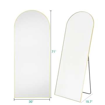 BEVERDY Full Length Arched Mirror - Stylish 30" x 71" Design