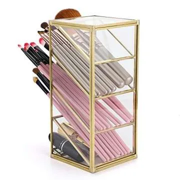 Stylish Gold Metal Desk Organizer - Perfect Gift for All