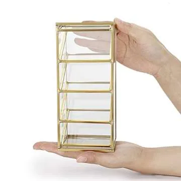 Stylish Gold Metal Desk Organizer - Perfect Gift for All