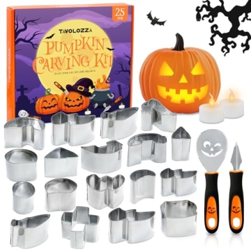 Halloween Pumpkin Carving Set - 25 PCS Kit for Creativity and Fun