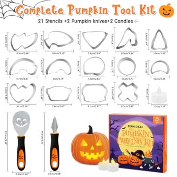 Halloween Pumpkin Carving Set - 25 PCS Ultimate Kit